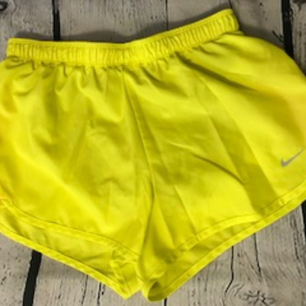 Nike Yellow Women's DRI-FIT Shorts - Size: XS